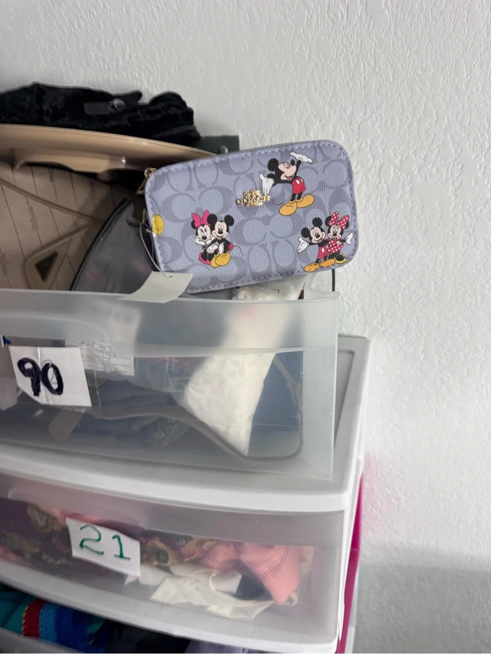 Coach Disney Lilac Mickey & Minnie Kids Crossbody Pouch